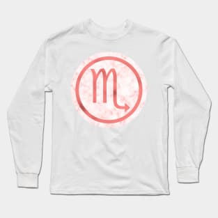 Living Coral Marble Zodiac - Scorpio Long Sleeve T-Shirt